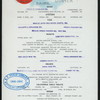 DINNER [held by] SOUTHERN PACIFIC COMPANY - DINING CAR SERVICE [at] EN ROUTE - SUNSET OGDEN & SHASTA ROUTE (RR;)