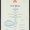 LUNCHEON [held by] CANADIAN PACIFIC RAILWAY CO. - S.S. ALBERTA [at] EN ROUTE (SS)