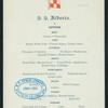 DINNER [held by] CANADIAN PACIFIC RAILWAY CO. - S.S.ALBERTA [at] EN ROUTE (SS)