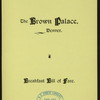 BREAKFAST - A LA CARTE [held by] BROWN PALACE HOTEL [at] "DENVER, COLO." (HOTEL)