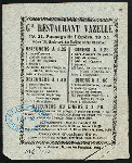 DAILY MENU [held by] GD RESTAURANT VAZELLE [at] "19,21 PASSAGE DE L'OPERA" (REST;)