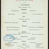 DINNER [held by] NIPPON YUSEN KAISHA [at] SS KOBE MARU (SS;FOREIGN;)