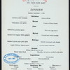 DINNER [held by] TOYO KISEN KAISHA [at] SS HONG KONG MARU (SS;FOREIGN;)