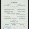 DINNER [held by] ORIENTAL HOTEL [at] "MANHATTAN BEACH, NY" (HOTEL;)