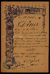DINNER [held by] GRAND HOTEL [at] "BARCELONE,{?}" (HOTEL)