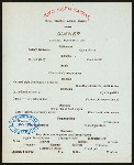 DINNER [held by] TOYO KISEN KAISHA [at] EN ROUTE ABOARD HONG KONG MARU (SS;)