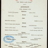 DINNER [held by] TOYO KISEN KAISHA [at] EN ROUTE ABOARD HONG KONG MARU (SS;)