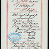 BREAKFAST [held by] NIPPON YUSEN KAISHA [at] EN ROUTE ABOARD SS.KOBE MARU (SS;)