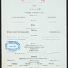 DINNER [held by] TOYO KISEN KAISHA [at] EN ROUTE ABOARD SS HONG KONG MARU (SS;)