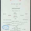 BREAKFAST [held by] TOYO KISEN KAISHA [at] EN ROUTE ABOARD SS HONG KONG MARU (SS;)