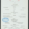 DINNER [held by] TOYO KISEN KAISHA [at] EN ROUTE ABOARD SS HONG KONG MARU (SS;)