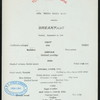 BREAKFAST [held by] TOYO KISEN KAISHA [at] EN ROUTE ABOARD HONG KONG MARU (SS;)