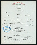 DINNER [held by] TOYO KISEN KAISHA [at] EN ROUTE ABOARD HONG KONG MARU (SS;)