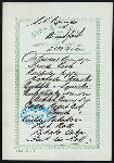 BREAKFAST [held by] NIPPON YUSEN KAISHA [at] EN ROUTE ABOARD SS. KASUGA (SS;)