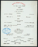DINNER [held by] TOYO KISEN KAISHA [at] EN ROUTE ABOARD HONG KONG MARU (SS;)