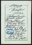 BREAKFAST [held by] NIPPON YUSEN KAISHA [at] EN ROUTE ABOARD SS. KASUGA (SS;)