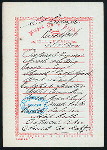 BREAKFAST [held by] NIPPON YUSEN KAISHA [at] EN ROUTE ABOARD SS. KASUGA (SS;)