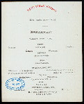BREAKFAST [held by] TOYO KISEN KAISHA [at] EN ROUTE ABOARD HONG KONG MARU (SS;)