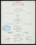 DINNER [held by] TOYO KISEN KAISHA [at] EN ROUTE ABOARD HONG KONG MARU (SS;)