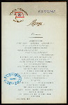 DINNER [held by] OCEANIC STEAMSHIP COMPANY [at] SS SONOMA (SS;)
