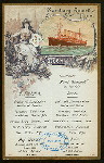 LUNCH [held by] HAMBURG-AMERIKA LINIE [at] EN ROUTE ABOARD FURST BISMARCK (SS;)