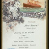 LUNCH [held by] HAMBURG-AMERIKA LINIE [at] EN ROUTE ABOARD FURST BISMARCK (SS;)