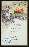 LUNCH [held by] HAMBURG-AMERIKA LINIE [at] EN ROUTE ABOARD FURST BISMARCK (SS;)