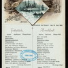 BREAKFAST [held by] NORDDEUTSCHER LLOYD BREMEN [at] EN ROUTE ABOARD DAMPFER FRIEDRICH DER GROSSE (SS;)
