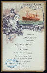 LUNCH [held by] HAMBURG-AMERIKA LINIE [at] EN ROUTE ABOARD FURST BISMARCK (SS;)