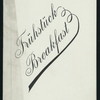 BREAKFAST [held by] HAMBURG-AMERIKA LINIE [at] EN ROUTE ABOARD FURST BISMARCK (SS;)