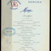 BREAKFAST [held by] OCEANIC STEAMSHIP COMPANY [at] SS SONOMA (SS;)