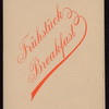 BREAKFAST [held by] HAMBURG-AMERIKA LINIE [at] EN ROUTE ABOARD FURST BISMARCK (SS;)