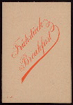 BREAKFAST [held by] HAMBURG-AMERIKA LINIE [at] EN ROUTE ABOARD FURST BISMARCK (SS;)