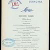 LUNCHEON - SECOND CABIN [held by] OCEANIC STEAMSHIP COMPANY [at] SS SONOMA (SS;)