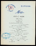 LUNCHEON - SECOND CABIN [held by] OCEANIC STEAMSHIP COMPANY [at] SS SONOMA (SS;)