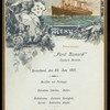 LUNCH [held by] HAMBURG-AMERIKA LINIE [at] EN ROUTE ABOARD FURST BISMARCK (SS;)