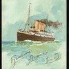 DINNER [held by] HAMBURG-AMERIKA LINIE [at] EN ROUTE ABOARD FURST BISMARCK (SS;)