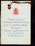 BANQUET IN HONOR OF THE WASHINGTON STATE BANIKERS' ASSOCIATION [held by] ASSOCIATED BANKS OF SPOKANE [at] "DAVENPORT'S, (SPOKANE WA?)" (REST;)