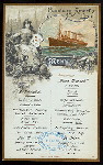 LUNCH [held by] HAMBURG-AMERIKA LINIE [at] EN ROUTE ABOARD FUST BISMARCK (FOR/SS;)