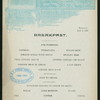 BREAKFAST [held by] STATLER'S HOTEL AND RESTAURANT [at] "ELLICOTT SQUARE, BUFFALO, NY" (HOTEL/REST;)