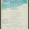 LUNCHEON [held by] STATLER'S HOTEL AND RESTAURANT [at] "ELLICOTT SQUARE, BUFFALO, NY" (HOTEL/REST;)