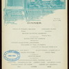 DINNER [held by] STATLER'S HOTEL AND RESTAURANT [at] "ELLICOTT SQUARE, BUFFALO, NY" (HOTEL/REST;)
