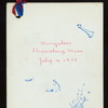 DINNER [held by] BUNGALOW [at] "SHREWSBURY,MASS." (?)