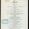 DINNER [held by] OCEANIC STEAMSHIP COMPANY - SONOMA [at] EN ROUTE (SS)