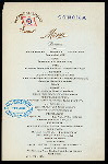 DINNER [held by] OCEANIC STEAMSHIP COMPANY - SONOMA [at] EN ROUTE (SS)
