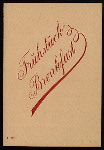 BREAKFAST [held by] HAMBURG-AMERIKA - EXPRESS STEAMER FURST BISMARCK [at] EN ROUTE (SS)