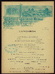 LUNCHEON [held by] STATLER'S HOTEL [at] "BUFFALO, NY" (HOTEL)