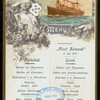 LUNCH [held by] HAMBURG-AMERIKA LINIE [at] SS FURST BISMARCK (SS;)
