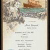 SUPPER [held by] HAMBURG-AMERIKA LINIE [at] SS FURST BISMARCK (SS;)