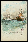 DINNER [held by] HAMBURG-AMERIKA LINIE [at] SS FURST BISMARCK (SS;)
